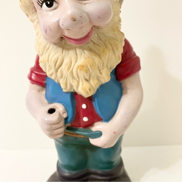 Vintage 1992 Gnome Artline Garden Statue 10” Plastic Hard Decor - Picture 4 of 16